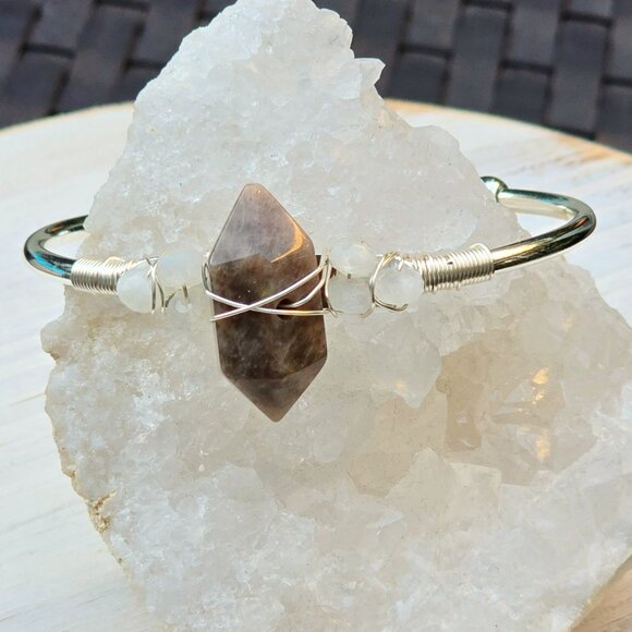 Sunstone Wire Wrap Cuff w/ 14Kt Gold Over Copper – Handmade & NWT - Picture 3 of 12
